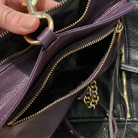 Rebecca Minkoff deep purple and gold mini MAC bag - Picture 9 of 10
